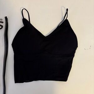 ❤️SHEIN NWT Black Spaghetti Strap String Back Crop Top